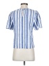 CAbi Stripes Blue Short Sleeve Blouse Size S - photo 2