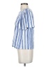 CAbi Stripes Blue Short Sleeve Blouse Size S - photo 5