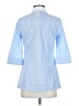 J. Peterman 100% Cotton Blue 3/4 Sleeve Button-Down Shirt Size 0 - photo 2