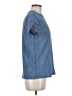 Shein Blue Short Sleeve Blouse Size 6 - photo 4