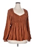 GeeGee 100% Rayon Brown Long Sleeve Blouse Size 2X - photo 1