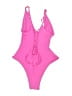 Unbranded Solid Pink One Piece Swimsuit Size XL (estimated) - photo 2