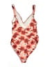 ASOS Print Orange Pink One Piece Swimsuit Size 10 - photo 2