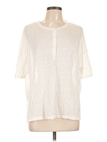 Skull Cashmere Short Sleeve Henley (view 1)