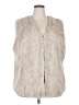 CoffeeShop 100% Polyester Ivory Faux Fur Vest Size 2X - photo 1