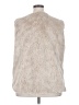 CoffeeShop 100% Polyester Ivory Faux Fur Vest Size 2X - photo 2