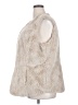 CoffeeShop 100% Polyester Ivory Faux Fur Vest Size 2X - photo 5