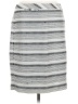 Halogen 100% Polyester Stripes Gray Casual Skirt Size 8 - photo 1