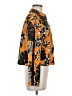 MNG Suit Print Orange Long Sleeve Blouse Size 6 - photo 4