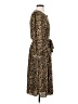 J.Crew 100% Polyester Animal Print Brown Casual Dress Size 2 - photo 4