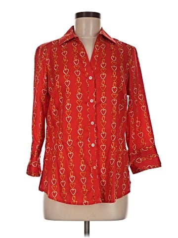 Foxcroft 3/4 Sleeve Button-Down Shirt (view 1)