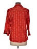 Foxcroft 100% Cotton Hearts Red 3/4 Sleeve Button-Down Shirt Size 6 - photo 2