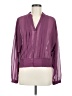 Hinge 100% Polyester Purple Long Sleeve Blouse Size M - photo 1