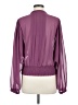 Hinge 100% Polyester Purple Long Sleeve Blouse Size M - photo 2
