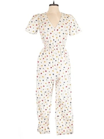 Madewell Puff-Sleeve Tapered Jumpsuit in Confetti Floral (view 1)