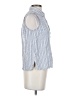 Casa Cabana Stripes Blue Sleeveless Button-Down Shirt Size S (estimated) - photo 4