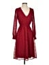 Express 100% Polyester Hearts Burgundy Cocktail Dress Size XS - photo 1