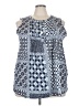 Perseption Concept Blue Sleeveless Blouse Size 3X - photo 1