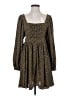 MNG 100% Polyester Animal Print Brown Casual Dress Size 4 - photo 1