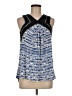 One September 100% Rayon Blue Sleeveless Blouse Size M - photo 1
