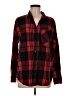 Old Navy 100% Cotton Plaid Red Long Sleeve Button-Down Shirt Size M - photo 1
