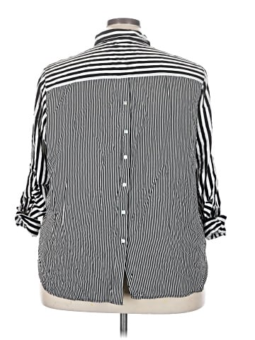 Jane and Delancey 3/4 Sleeve Button-Down Shirt (view 2)