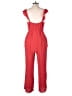 Live To Be Spoiled 100% Rayon Solid Red Jumpsuit Size L - photo 2