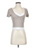 Derek Heart Gray Short Sleeve Top Size S - photo 1