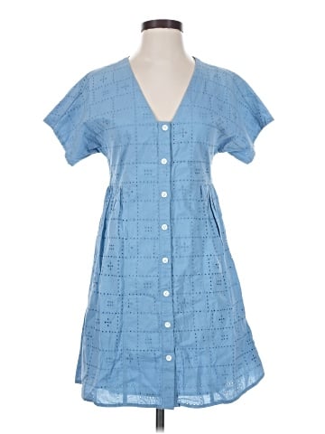 Madewell Eyelet V-Neck Mini Dress (view 1)