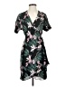 Babaton 100% Polyester Floral Black Green Casual Dress Size XS - photo 1