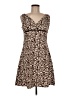 D.B.Y. Ltd Animal Print Brown Casual Dress Size 6 - photo 1