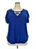 89th & Madison Blue Short Sleeve Top Size 2X - photo 1