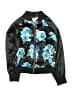 Justice 100% Polyester Floral Black Track Jacket Size 12 - 14 - photo 1