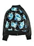 Justice 100% Polyester Floral Black Track Jacket Size 12 - 14 - photo 2