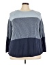 Karen Scott Blue Long Sleeve Top Size 3X - photo 1