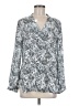 Violet & Claire 100% Polyester Silver Long Sleeve Blouse Size M - photo 1