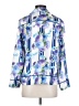 J.Crew 100% Polyester Tropical Blue Long Sleeve Blouse Size XS - photo 2