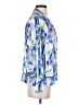 J.Crew 100% Polyester Tropical Blue Long Sleeve Blouse Size XS - photo 4