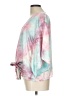 Adrienne 100% Polyester Tie-dye Pink Long Sleeve Blouse Size L - photo 5