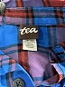 Tea 100% Cotton Plaid Blue Long Sleeve Button-Down Shirt Size 18-24 mo - photo 3