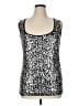 Peter Nygard Silver Sleeveless Top Size XL (estimated) - photo 1