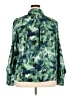 Unbranded 100% Polyester Print Green 3/4 Sleeve Blouse Size 2X - photo 2