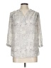 Violet & Claire 100% Polyester Silver 3/4 Sleeve Blouse Size L - photo 1