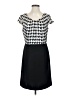 Alyx 100% Polyester Houndstooth Black Casual Dress Size 8 - photo 1