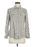 Alexander Jordan 100% Rayon Stripes Green Long Sleeve Button-Down Shirt Size M - photo 1