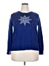 Croft & Barrow 100% Acrylic Stars Blue Pullover Sweater Size XXL - photo 1