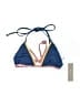 J.Crew Color Block Blue Swimsuit Top Size S - photo 1