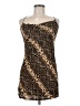 Olivaceous 100% Rayon Animal Print Brown Cocktail Dress Size M - photo 1