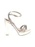 BCBGMAXAZRIA Metallic Silver Sandals Size 7 - photo 1