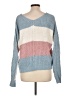 Ultra Flirt Color Block Blue Pullover Sweater Size L - photo 2